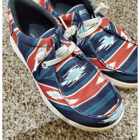 Ariat Hilo Men’s 9EE Wide Serape Canvas Shoes Centinela Style 10042581 Lace Up - Picture 10 of 10